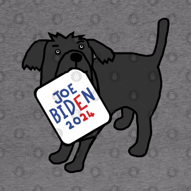 Cute Dog with Joe Biden 2024 Sign by ellenhenryart